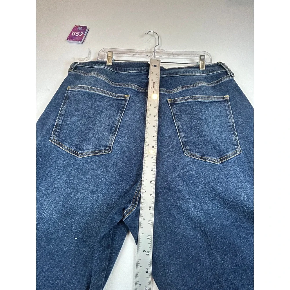 Arizona Jean Co Womens Mom Jeans 19 Dark Denim Highest Rise Distressed Casual